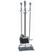 4 Piece Satin Pewter Fire Tool Set