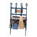 4 Piece Steel Log & Kindling Rack with Fire Tool Set