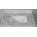 3cm Single Rectangular Bowl Marble Vanity Top with 8" Centers in White Carrera