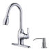 Prime Kitchen One Handle Centerset Kitchen Faucet with Soap Dispenser