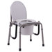 Drop-Arm Commode in Gray