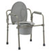 Folding Commode with Elongated Seat