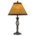 Twisted Cage Table Lamp in Rust