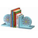 Bookends with Pink Daisy Design in Multicolor