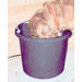 5 Gallon Rubber Heated Bucket in Black