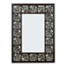 Foilage Wall Mirror in Dark Walnut with Silver Accents