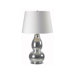 Mercurio One Light Table Lamp in Chrome Crackled Glass
