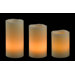 Remote LED Pillar Candle (Set of 3)