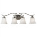 Medusa 4 Light Vanity Light in Brushed Steel
