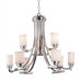 Bow Chandelier in Polished Nickel