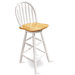 30.75" Windsor Arrowback Swivel Barstool (White/Natural)