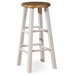 29" Roundtop Bar Stool (White/Natural)