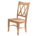 Unfinished Wood Double X-Back Side Chair (Set of 2)