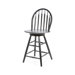 24" Windsor Arrowback Swivel Counter Stool (Black)