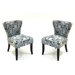 Modern Alpha Letters Fabric Slipper Chair (Set of 2)