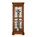 Rustic Oak Corner Curio Cabinet