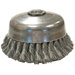 Knot Wire Cup Brushes-Single Row-US Series - us4 4"x.0118 cup brush 5/8-11 thre