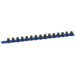 Plastic Socket Bars and Clips - 15" metric blue socket rail