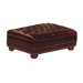 Tufted Chesterfield Leather Cocktail Ottoman
