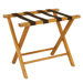 Luggage Rack in Polished Nickel and Oak