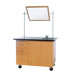 Mobile Instructor's Desk With Drawers and Center Storage, 48"W x 28"D x 36"H