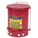Red Oily Waste Cans - 21 gallon oily waste canw/lever