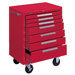 Industrial Series Roller Cabinets - 10146 roller cabinet 7 drawer smooth red
