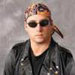 Size Fits All Motorcycle Tuff Nougies&trade; Deluxe Tie Hat (Doo Rag) With Elastic Rear Band