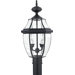 21" Newbury Outdoor  Post Lantern in Mystic Black