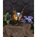 Tiffany Butterfly Table Lamp in Architectural Bronze With Red Glass