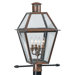 Ru De Royal Large Outdoor Post Lantern in Aged Copper