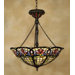 Hyacinth 3 Light Tiffany Inverted Pendant