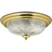 Polished Brass Swirl Glass Flush Mount