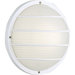 Polycarbonate Round Incandescent Outdoor Lantern with Grill
