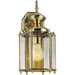 Hexagonal Brass Guard Incandescent Outdoor Lantern (Polished Brass)