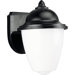 Black Outdoor Lantern with White Acrylic Glass