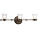 Renovations  Vanity Light in Forged Bronze