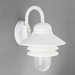 White Single Light Plastic Outdoor Wall Lantern with Prismatic Acrylic Shade