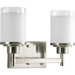 Alexa Two Light Wall Bracket in Brushed Nickel