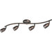 Directional Four Light Wavy Wall / Ceiling Mount in Urban Bronze