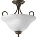 Alabaster 2 Light Semi Flush Mount