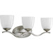 Lakeshore Three Light Bath Vanity in Brushed Nickel