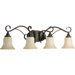 Kensington Four Light Bath Vanity in Forged Bronze