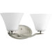 Bravo Two Light Bath Vanity in Brushed Nickel
