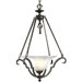 Melbourne Etched 1 Light Glass Inverted Pendant