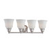 Cresset Four Light Bath Lamp in Brushed Nickel