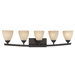 Charles Five Light Bath Lamp in Sable Bronze