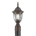 Westchester One Light Clear Glass Outdoor Post Lantern in Painted Bronze