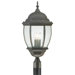 Covington Three Light Outdoor Post Lantern in Painted Bronze