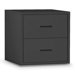 Cube 15" Two Drawer Storage Cube in Black